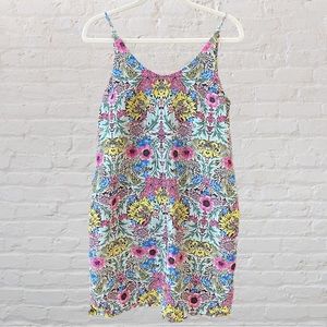 Topshop Floral Colorful Slip Dress